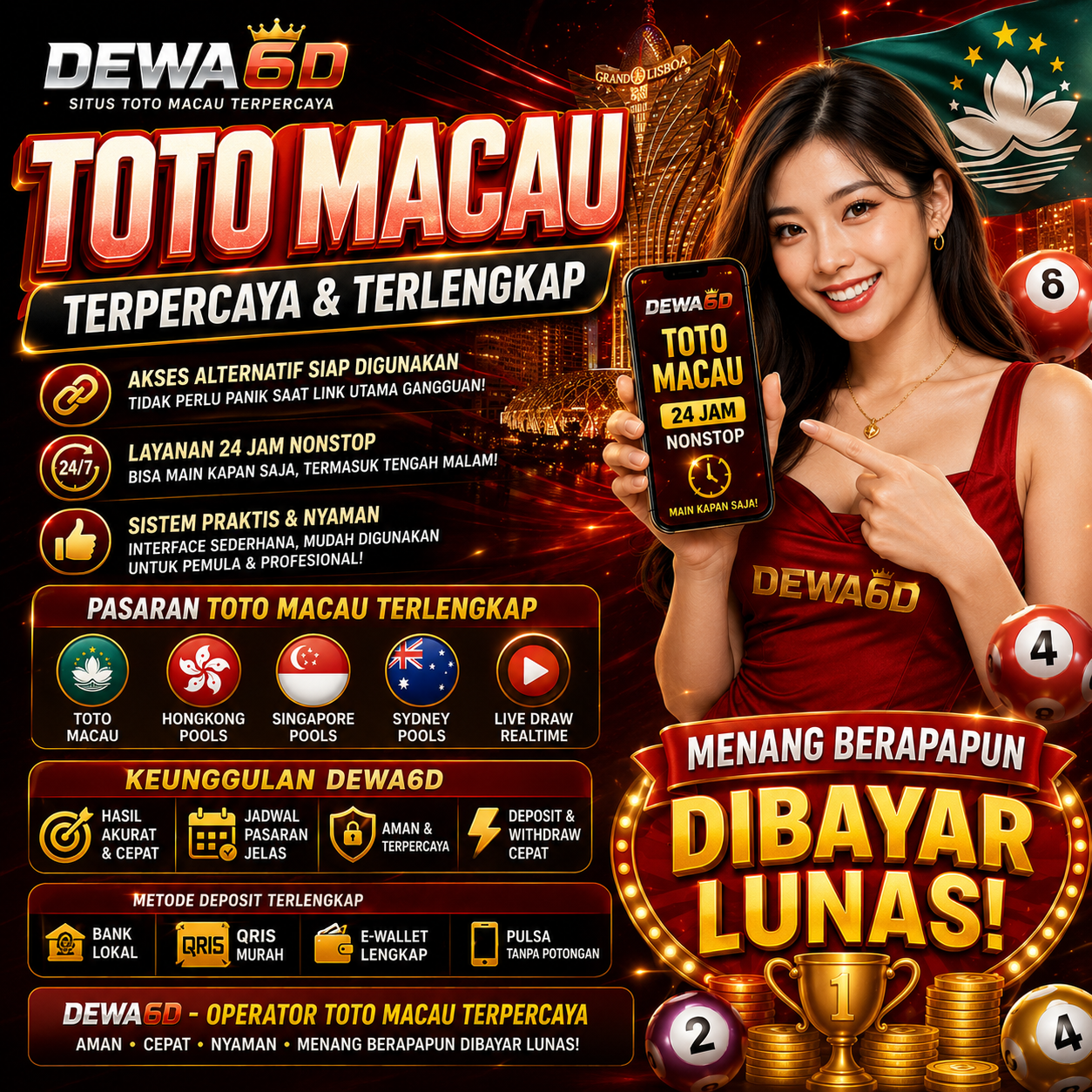 DEWA6D >> Akses Portal Bandar Toto Macau Terbaik Resmi & Situs Toto Online Login Stabil by Hey siriusly